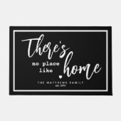 Er is geen plek zoals de aangepaste thuisnaam deurmat (Voorkant)