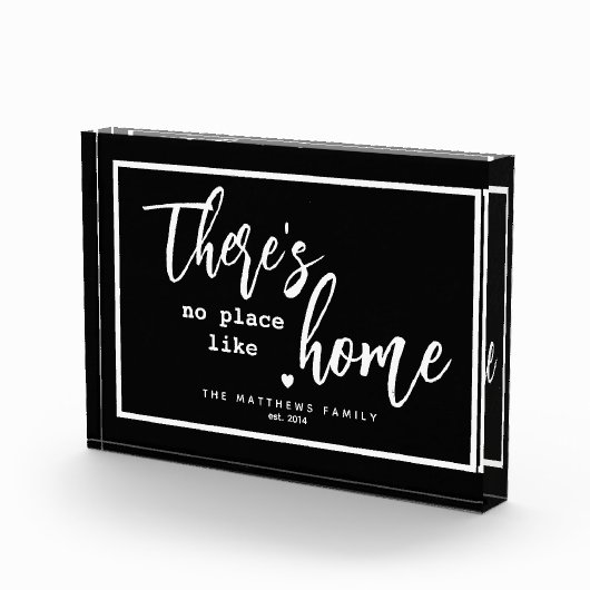 Er is geen plek zoals de aangepaste thuisnaam fotoblokken (Rechts)