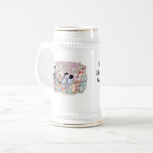 Er is geen plek zoals deze stein bierpul (Voorkant links)