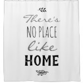 Er is geen plek zoals een huisblaadje. douchegordijn (Voorkant)