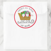 Er is geen plek zoals Gnome, Christmas Classic R Ronde Sticker (Tas)