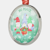 Er is geen plek zoals Gnome, kerst Metalen Ornament (Links)