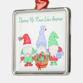 Er is geen plek zoals Gnome, kerst Metalen Ornament (Links)