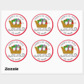 Er is geen plek zoals Gnome, kerst Ronde Sticker (Vel)