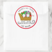 Er is geen plek zoals Gnome, kerst Ronde Sticker (Tas)