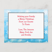 Er is geen plek zoals Gnome, kerstkaart Briefkaart (Achterkant)