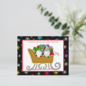 Er is geen plek zoals Gnome, kerstkaart Briefkaart (Staand voorkant)