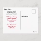 Er is geen plek zoals Gnome, kerstkaart Briefkaart (Achterkant)