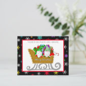 Er is geen plek zoals Gnome, kerstkaart Briefkaart (Staand voorkant)