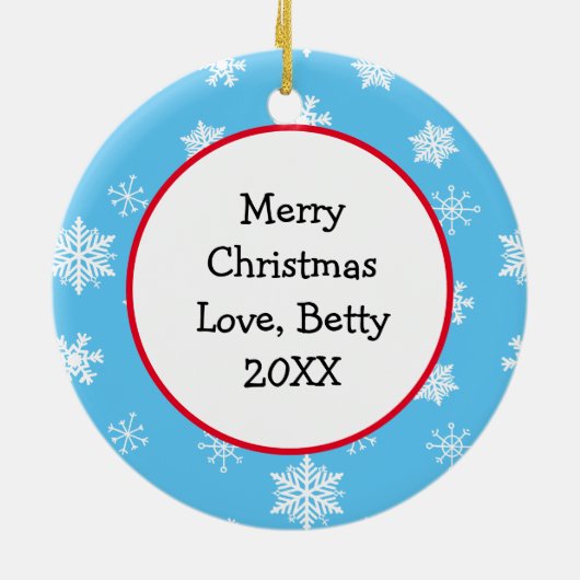 Er is geen plek zoals Gnome Kerstmis Keramisch Ornament (Achterkant)