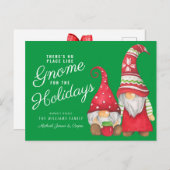 Er is geen plek zoals Gnome voor de Feestdagen Briefkaart (Voorkant / Achterkant)