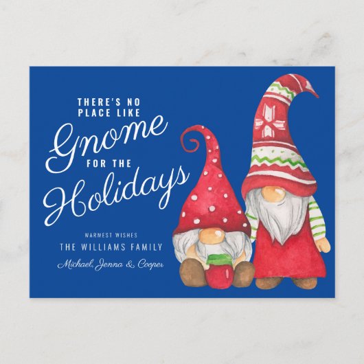 Er is geen plek zoals Gnome voor de Feestdagen Briefkaart (Voorkant)