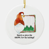 Er is geen plek zoals GNOME, voor de feestdagen. Keramisch Ornament (Voorkant)