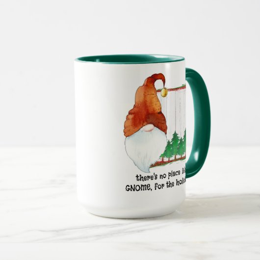 Er is geen plek zoals GNOME, voor de feestdagen. Mok (Voorkant rechts)