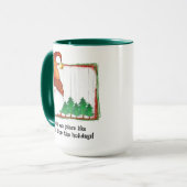 Er is geen plek zoals GNOME, voor de feestdagen. Mok (Voorkant links)