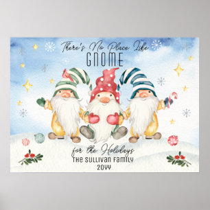 Er is geen plek zoals Gnome voor de Feestdagen Poster