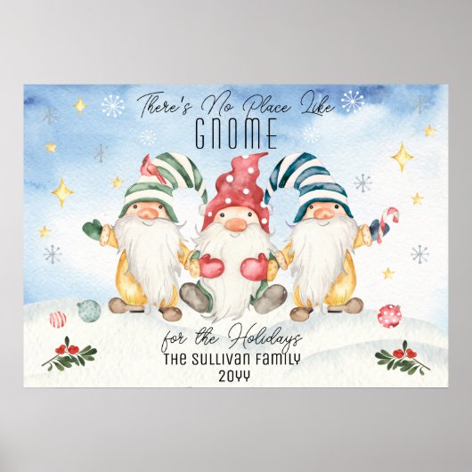 Er is geen plek zoals Gnome voor de Feestdagen Poster (Voorkant)