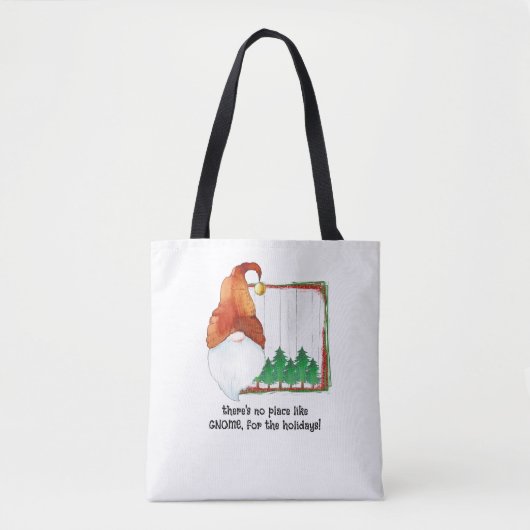 Er is geen plek zoals GNOME, voor de feestdagen. Tote Bag (Voorkant)