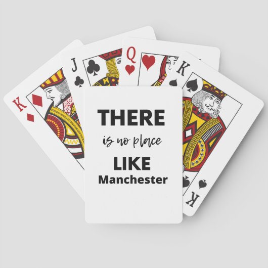 er is geen plek zoals Manchester Pokerkaarten (Achterkant)