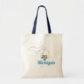 Er is geen plek zoals Michigan, Canvas tas, mam Gi Tote Bag (Voorkant)