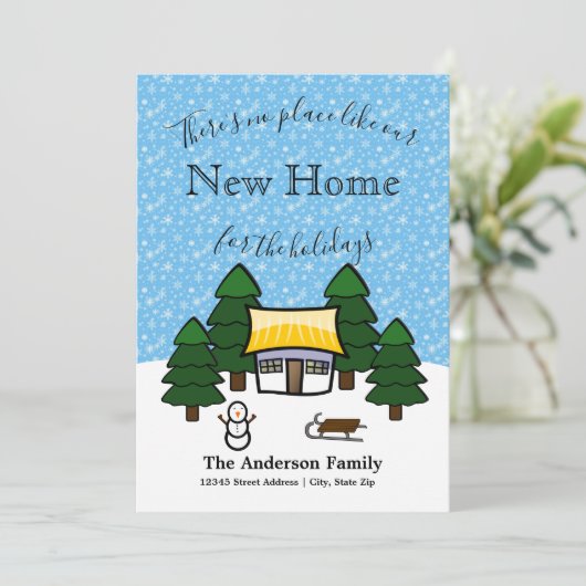 Er is geen plek zoals onze nieuwe thuisvakantiekaa kaart (Staand voorkant)