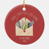 Er is geen plek zoals persoonlijke huiseigenaars keramisch ornament (Achterkant)