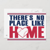 Er is geen plek zoals thuis honkbal briefkaart (Voorkant / Achterkant)