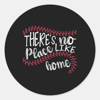 Er is geen plek zoals thuis honkbal softbal ronde sticker