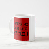 Er is geen plek zoals thuis koffiemok (Voorkant links)