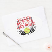 Er is geen plek zoals thuis. ovale sticker (Envelop)