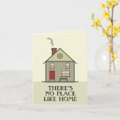 Er is geen plek zoals thuis Quote House Kaart (Gele Bloem)
