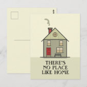 Er is geen plek zoals thuis Quote Huis Briefkaart (Voorkant / Achterkant)
