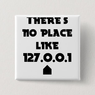 Er is geen plek zoals thuis vierkante button 5,1 cm