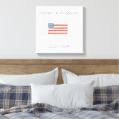 Er is geen plek zoals thuis | Vlag van de VS Canvas Afdruk (Insitu (Slaapkamer))
