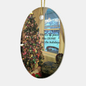 Er is geen plek zoals thuis voor de feestdagen. keramisch ornament (Links)