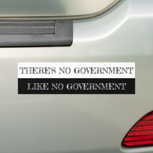 Er is geen regering zoals geen regering bumpersticker (Op auto)