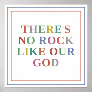 Er Is Geen Rots Als Onze God Dapper Modern Poster