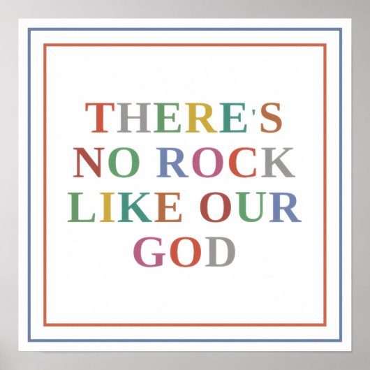 Er Is Geen Rots Als Onze God Dapper Modern Poster (Voorkant)