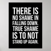 Er is geen schande in het omvallen - Motivatie Poster (Voorkant)
