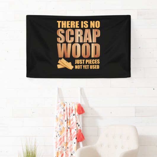 Er is geen schroot hout Woodworking Carpenter Spandoek (Insitu)