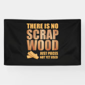 Er is geen schroot hout Woodworking Carpenter Spandoek (Horizontaal)
