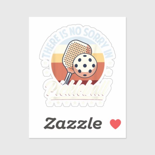Er is geen sorry in Pickleball Sticker (Vel)