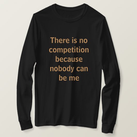 Er is geen sprake van concurrentie, motivatie geze t-shirt (Design voorkant)