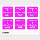 Er is geen T zonder de AGP Vierkante Sticker (Vel)