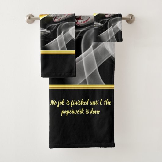 Er is geen taak voltooid totdat de papierwerkzaamh bad handdoek (Insitu)