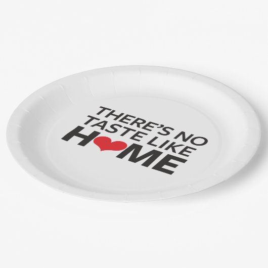 Er is geen Taste zoals thuis Papieren Bordje (Gekanteld)