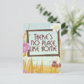 Er is geen thuis. briefkaart (Staand voorkant)