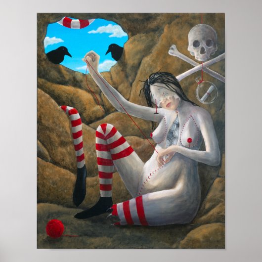 "Er is geen tijd" door Christiane Cegavske Poster (Voorkant)