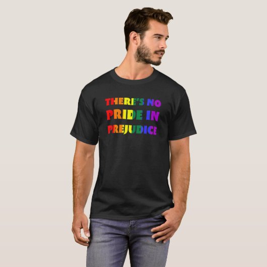 Er is geen trots op vooroordelen LGBTQIA+ Rainbow  T-shirt (Voorkant volledig)