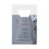 Er is geen Verhoging aan Succes Creditkaart Flessenopener (Voorkant)